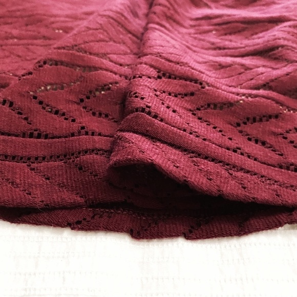 Bcbgmaxazria KINLEY BURGUNDY LONG SLEEVE V-NECKLINE SKATER MINI DRESS - Picture 13 of 13